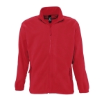 Fleecejacke aus Polyester bedrucken, 300 g/m2, SOL'S North farbe rot fünfte Ansicht