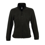 Fleecejacke für Damen aus Polyester bedrucken, 300 g/m2, SOL'S North farbe schwarz