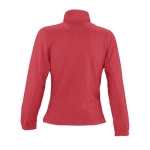 Fleecejacke für Damen aus Polyester bedrucken, 300 g/m2, SOL'S North farbe rot Rückansicht