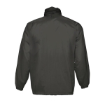 Günstige wasserdichte Unisex-Windjacke, 210 g/m2, SOL'S Surf farbe schwarz Rückansicht