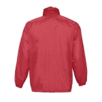 Günstige wasserdichte Unisex-Windjacke, 210 g/m2, SOL'S Surf farbe rot Rückansicht