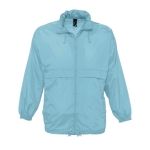 Günstige wasserdichte Unisex-Windjacke, 210 g/m2, SOL'S Surf farbe hellblau