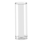 Transparentes Glas im Tube-Format, Logo im Rundum-Druck, 230 ml farbe transparent