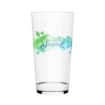 Trinkglas mit dicker Wand mit Logo im Rundum-Druck, 580 ml farbe transparent