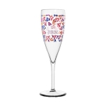 Stilvolles Champagnerglas mit Logo im Rundum-Druck für Events, 220 ml