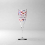 Stilvolles Champagnerglas mit Logo im Rundum-Druck für Events, 220 ml