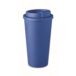 Doppelwandiger Kaffeebecher To Go aus PP bedrucken, 475 ml farbe blau