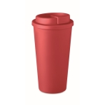 Doppelwandiger Kaffeebecher To Go aus PP bedrucken, 475 ml farbe rot