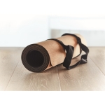 Yogamatte aus Kork mit Logo des Yogastudios bedrucken farbe beige Stimmungsbild