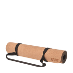 Yogamatte aus Kork mit Logo des Yogastudios bedrucken farbe beige Ansicht mit Druckbereich