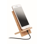 Bedruckbarer Wireless Charger aus Bambusholz für Smartphones farbe holzton zweite Ansicht