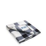 Weiche karierte Kuscheldecke als winterliches Merchandising, 180 g/m2 Ansicht mit Druckbereich