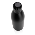 Kleine Edelstahlflasche mit Thermosfunktion für Kunden, 350 ml farbe schwarz dritte Ansicht