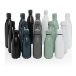 Kleine Edelstahlflasche mit Thermosfunktion für Kunden, 350 ml farbe schwarz