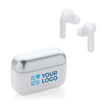 In-Ear-Kopfhörer in Premium-Qualität in einer Ladebox als Giveaways Ansicht mit Druckbereich