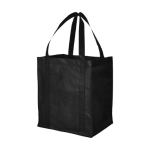 Günstige Non-Woven-Tasche mit Logo bedruckbar, 80 g/m2 farbe schwarz zweite Vorderansicht