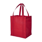 Günstige Non-Woven-Tasche mit Logo bedruckbar, 80 g/m2 farbe rot zweite Vorderansicht