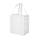 Günstige Non-Woven-Tasche mit Logo bedruckbar, 80 g/m2 farbe weiß zweite Vorderansicht