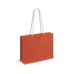 Jutetasche mit Logo in attraktiven Farben, Tragkraft: 10 kg farbe orange erste Ansicht