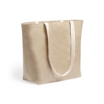 Laminierte Papiertasche mit Baumwollhenkeln, 105 g/m2 farbe beige zweite Ansicht