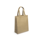 Kleine Non-Woven-Tasche mit kurzen Henkeln bedrucken, 90 g/m2 farbe braun erste Ansicht