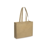 Breite Non-Woven-Tasche mit langen Henkeln, Tragkraft: 8 kg, 80 g/m2 farbe braun erste Ansicht