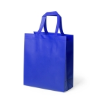 Stabile glänzende Non-Woven-Tasche, Tragkraft: 15 kg, 110 g/m2 farbe blau erste Ansicht