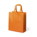 Stabile glänzende Non-Woven-Tasche, Tragkraft: 15 kg, 110 g/m2 farbe orange erste Ansicht