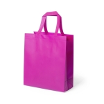 Stabile glänzende Non-Woven-Tasche, Tragkraft: 15 kg, 110 g/m2 farbe pink erste Ansicht