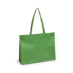 Non-Woven-Tasche mit langen Henkeln und Bodenfalte, 80 g/m2 farbe grün erste Ansicht