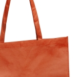 Non-Woven-Tasche mit langen Henkeln und Bodenfalte, 80 g/m2 farbe orange zweite Ansicht