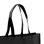 Stabile Non-Woven-Tasche in lebendigen Farben, 100 g/m2 farbe schwarz fünfte Ansicht