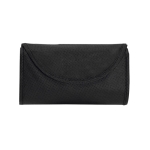 Faltbare Non-Woven-Tasche mit Klettverschluss, 80 g/m2 farbe schwarz erste Ansicht