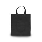 Faltbare Non-Woven-Tasche mit Klettverschluss, 80 g/m2 farbe schwarz dritte Ansicht