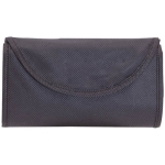 Faltbare Non-Woven-Tasche mit Klettverschluss, 80 g/m2 farbe schwarz