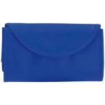 Faltbare Non-Woven-Tasche mit Klettverschluss, 80 g/m2 farbe blau