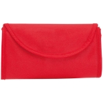 Faltbare Non-Woven-Tasche mit Klettverschluss, 80 g/m2 farbe rot