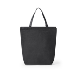 Non-Woven-Tasche mit Reißverschluss für Einkauf, 90 g/m2 farbe schwarz erste Ansicht