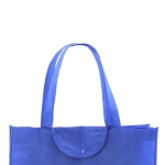 Günstige faltbare Non-Woven-Tasche, Tragkraft: 9 kg, 90 g/m2 farbe blau dritte Ansicht