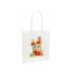 Weiße Non-Woven-Tasche für Sublimierung mit Henkeln, 80 g/m2 farbe weiß vierte Ansicht