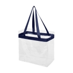 Transparente Tasche für Events mit Sicherheitskontrolle bedrucken farbe marineblau