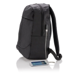 Laptoprucksack aus Polyester-600D mit USB-Port für Powerbank, 15” farbe schwarz fünfte Ansicht