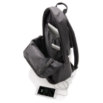 Laptoprucksack aus Polyester-600D mit USB-Port für Powerbank, 15” farbe schwarz sechste Ansicht