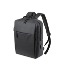 Quadratischer Business-Rucksack für Laptop mit USB-Port, 15” farbe schwarz erste Ansicht