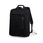 Schlichter Nylon-Rucksack mit gepolstertem Fach für Laptop, 15'' farbe schwarz erste Ansicht