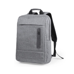 Schlichter Nylon-Rucksack mit gepolstertem Fach für Laptop, 15'' farbe grau erste Ansicht