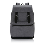 Dunkelgrauer Laptop-Rucksack aus Nylon mit Außentasche, 15,6'' farbe dunkelgrau zweite Ansicht