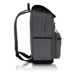 Dunkelgrauer Laptop-Rucksack aus Nylon mit Außentasche, 15,6'' farbe dunkelgrau dritte Ansicht