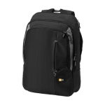 Schwarzer Laptop-Rucksack aus 400D Nylon bedrucken, 17'' farbe schwarz