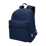 Personalisierter recycelter Rucksack in vielen Farben für junges Publikum farbe marineblau